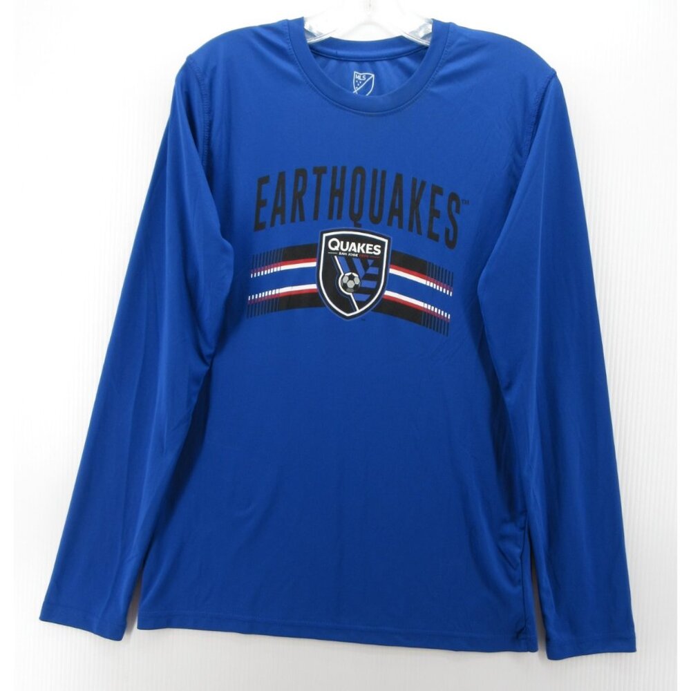 San Jose Earthquakes Shirt Boys XL MLS Soccer Performance Tee Athletic *